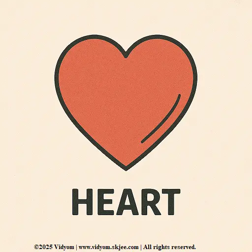 Cute heart cartoon for children