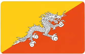 learn country flags - Bhutan flag