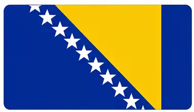 learn country flags - Bosnia and Herzegovina flag