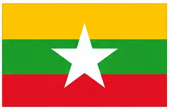 learn flags of countries - Myanmar flag