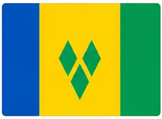 easy country flags - Saint Vincent and the Grenadines flag