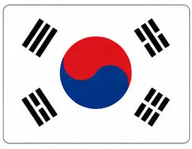 world flags chart - South Korea flag