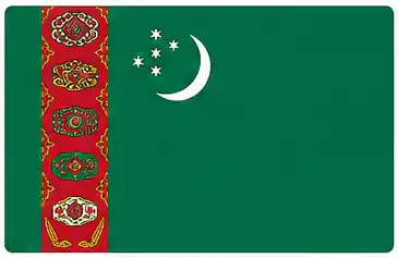 flags and countries - Turkmenistan flag