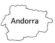 Andorra map outline for kids