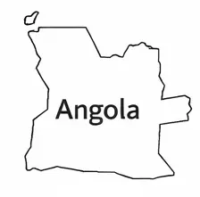 Angola map outline for kids