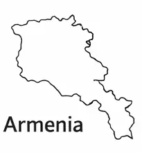 Armenia map outline for kids