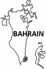 Bahrain map outline for kids
