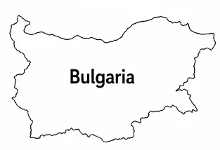 Bulgaria map outline for kids