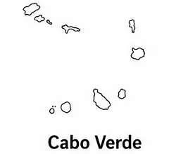 Cabo Verde map outline for kids