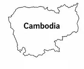 Cambodia map outline for kids