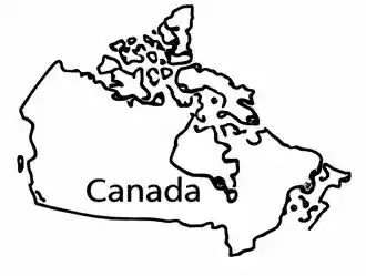 Canada map outline for kids