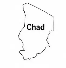 Chad map outline for kids