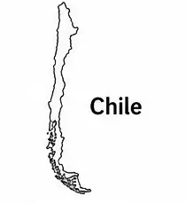 Chile map outline for kids