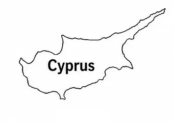 Cyprus map outline for kids