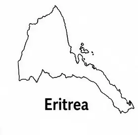 Eritrea map outline for kids