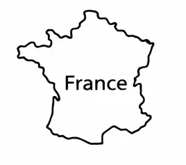 France map outline for kids