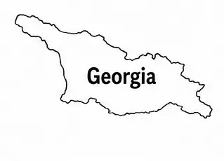 Georgia map outline for kids