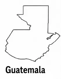 Guatemala map outline for kids