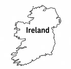 Ireland map outline for kids