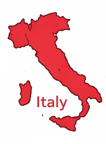 Italy map outline for kids
