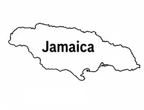 Jamaica map outline for kids