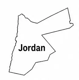 Jordan map outline for kids