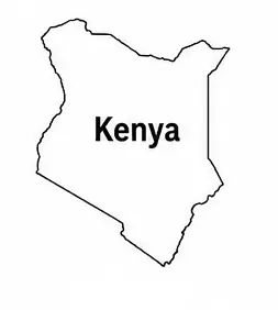 Kenya map outline for kids