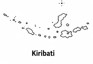 Kiribati map outline for kids
