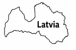 Latvia map outline for kids