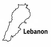 Lebanon map outline for kids