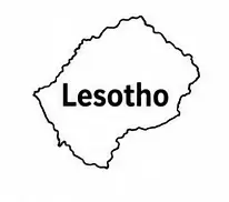 Lesotho map outline for kids