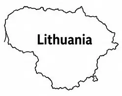 Lithuania map outline for kids
