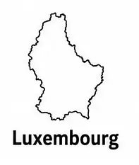 Luxembourg map outline for kids