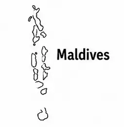 Maldives map outline for kids