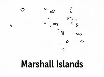 Marshall Islands map outline for kids