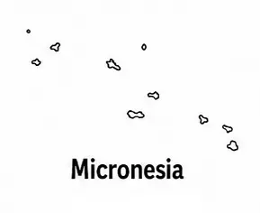 Micronesia map outline for kids