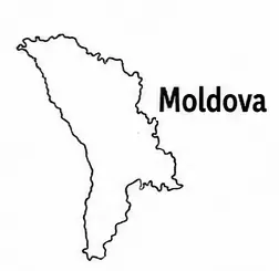 Moldova map outline for kids