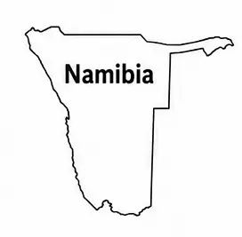 Namibia map outline for kids