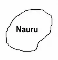Nauru map outline for kids