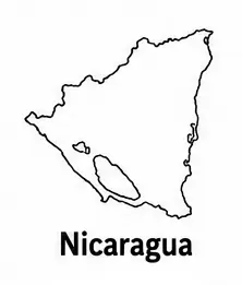Nicaragua map outline for kids