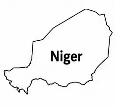 Niger map outline for kids