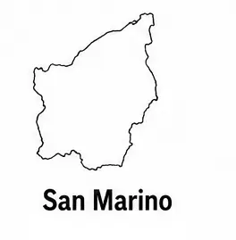 San Marino map outline for kids