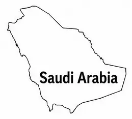 Saudi Arabia map outline for kids