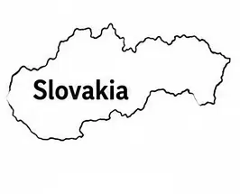 Slovakia map outline for kids