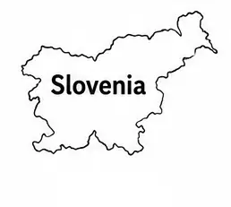 Slovenia map outline for kids
