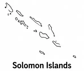 Solomon Islands map outline for kids