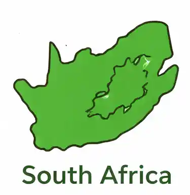 South Africa map outline for kids