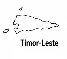 Timor-Leste map outline for kids