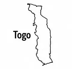 Togo map outline for kids