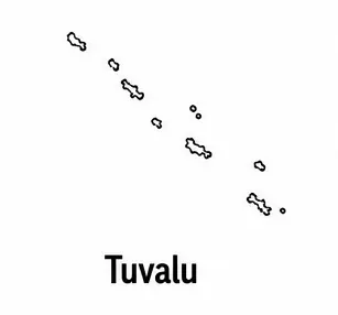 Tuvalu map outline for kids